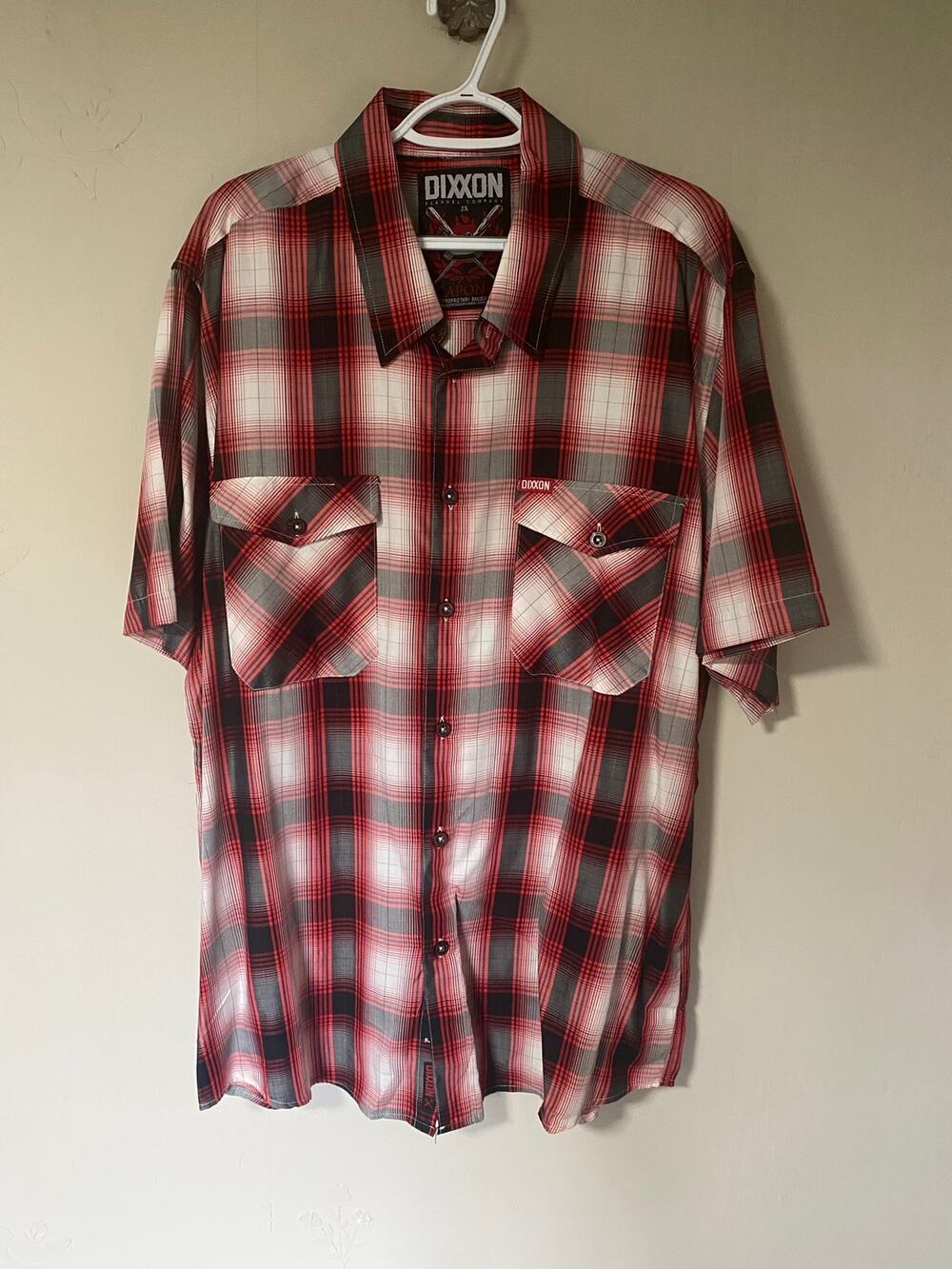Dixxon Men’s The Capone D-Lux Bamboo Blend Short Sleeve Button Down Flannel 2X